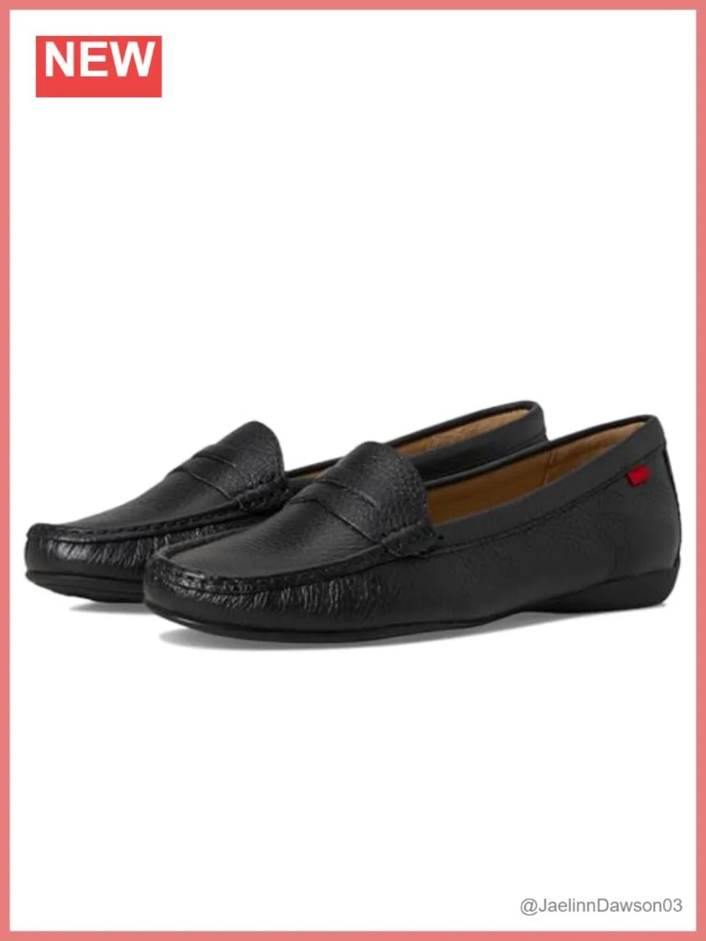 Women's Leather Loafer Flat Slip-On Golf Casual Round Toe Padded Insole